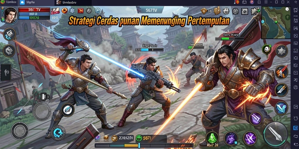 Tampilan utama gameplay 567TV dengan pertempuran strategis yang seru.