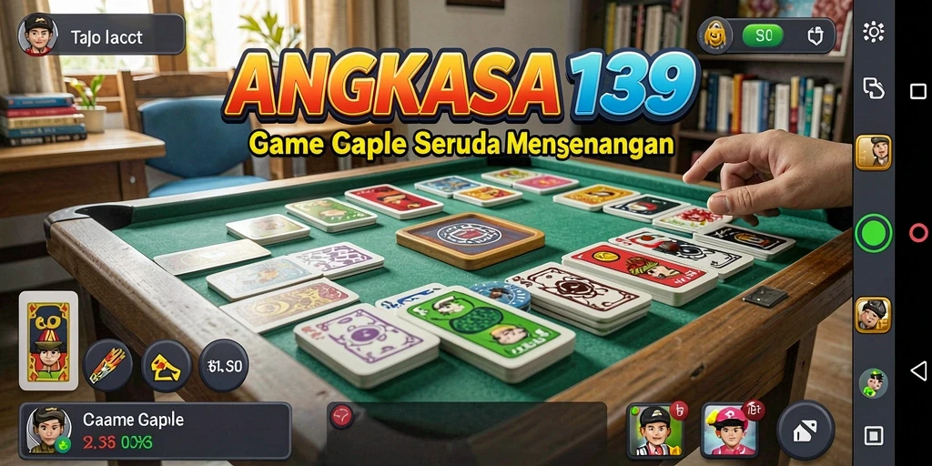 Tampilan gameplay seru dalam game Gaple ANGKASA138.