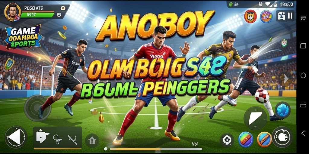 Tampilan gameplay seru dari ANOBOY dalam aksi olahraga.