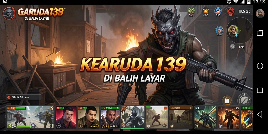 Tangkapan layar utama dari GARUDA138 menampilkan suasana gameplay yang mencekam dan penuh ketegangan.