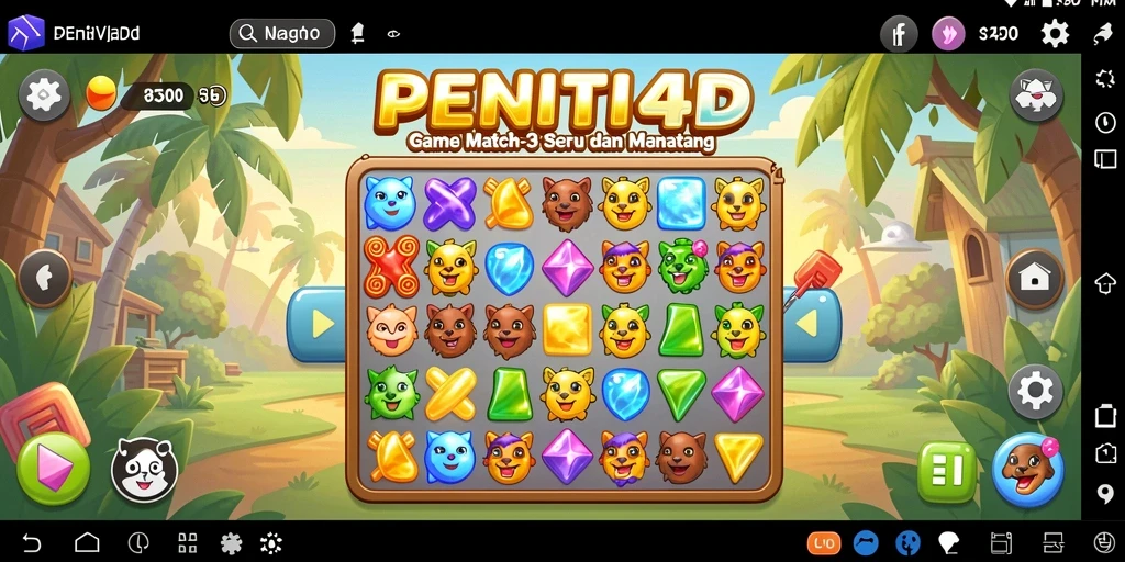 Tampilan gameplay penuh warna dan penuh tantangan di PENITI4D.
