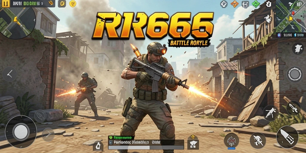 Gameplay menarik di arena Battle Royale RR666 yang penuh aksi.