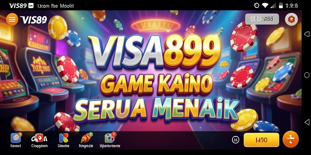 Screenshot utama VISA89 menampilkan gameplay Kasino yang seru.